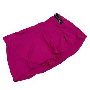 NWT Catalina Swimwear Pink Faux Wrap Skort Skirt W/ Shorts Plus Size 3X Stretch